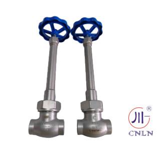 China DN20 Cryogenic Globe Valves For LNG LOX LIN LAr CO2 Long Axis Stop Valve for sale