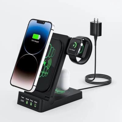 China 22.5w Three In One Wireless Charger 3 In 1 Android Charging Station 160g for sale