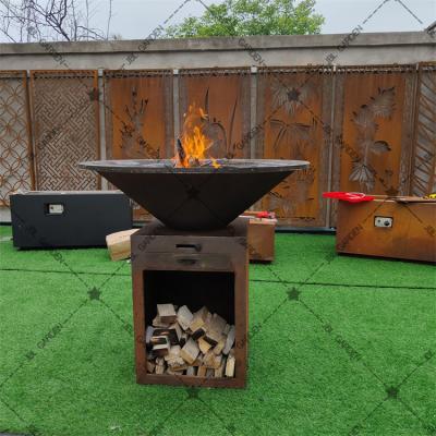 China Corten Grill Bbq Charcoal Grill Table Korean Bbq Steel BBQ Grill for sale
