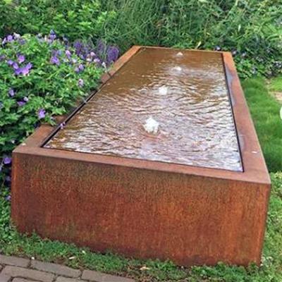 China Fountain Corten Steel Garden Water Features Home Decoration for sale