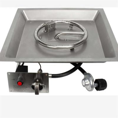 China ISO9001 Outdoor Propane Heater Gas Fire Pit Pan Kit 910mm*300mm Rectangular for sale