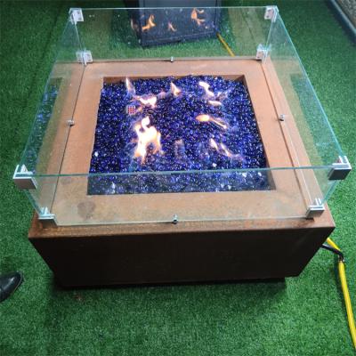China Safety Smokeless Patio Gas Firepit Outdoor Propane Fire Pits 800*800*400mm Te koop