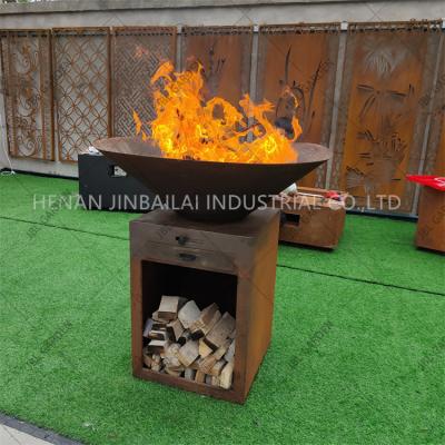 China Customization Outdoor Cooking Steel  Bbq Grill Corten Steel Fire Bowl 1000mm for sale