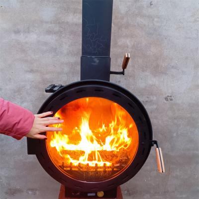 中国 Indoor 600mm Wood Burning Fire Pits Suspended Wood Burning Fireplace ISO9001 販売のため
