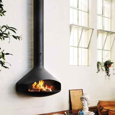 China Premium 600mm-1000mm Steel Suspended Wood Heater  Indoor Hanging Fireplace en venta