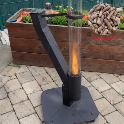 China Biomass Pellet Warming 140cm garden patio heater Portable Modern Wood Stoves for sale
