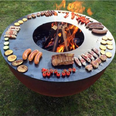 China Portable Pizza Oven Corten Steel Bbq Grill Easily Assembled Outdoor for sale