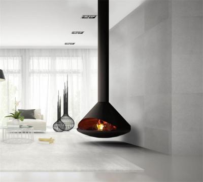 China Suspended Freestanding Wood Burning Hanging Fireplace Modern for sale