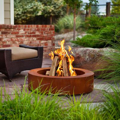 China Assembly Required Steel Fire Pits Corten Steel Water Bowl Fire Burner for sale