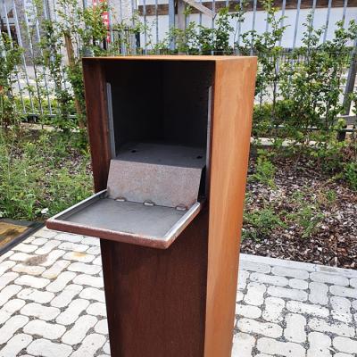 China Metal Letter Box Corten Steel Sculpture Outdoor Art Polishing Craft for sale