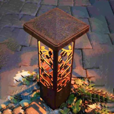 China Backyard Led Bollard Lights Outdoor Corten Steel Discover Beauty And Durability for sale