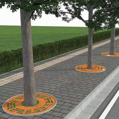 China Carretera de acero de corte de seguridad paneles de rejilla de protección de árboles cubierta de metal de árboles rejilla en venta