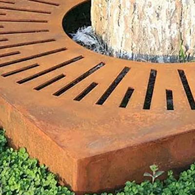 China Outdoor Corten Steel Trees Protection Grate Outside Street Sidewalk Metal Tree Safety Grill for sale