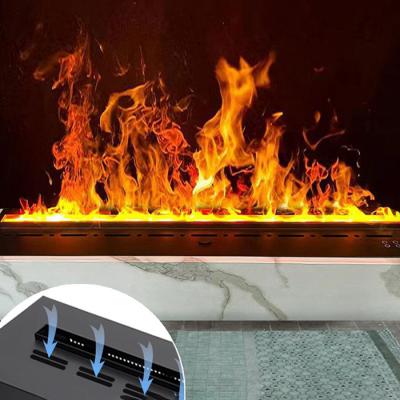 China Modern Style Electric Fireplace Media Wall Decor Steam Fireplace for sale