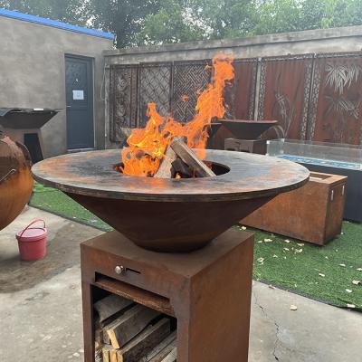 China Grill de barbacoa de acero corten de carbón y óxido fácil de limpiar para cocinar en el patio trasero en venta