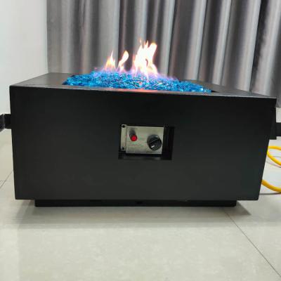 China SUS304 Garden Gas Fire Pits 80CM High Top Patio Table With Propane Fire Pit for sale