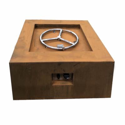 China Corten Steel  Garden Gas Fire Pits SUS304 Natural Gas Fire Table for sale