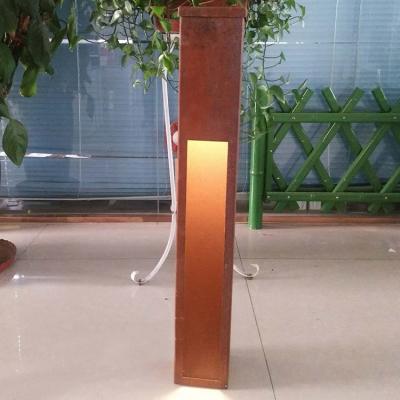 Chine Éclairage de jardin en métal 2 mm Corten Steel Light Box IP65 Éclairage de paysage à billard à vendre