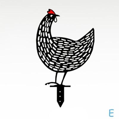 Китай Порошок покрыл 2mm металл сада орнаментирует орнаменты лужайки цыпленка металла 15cm продается