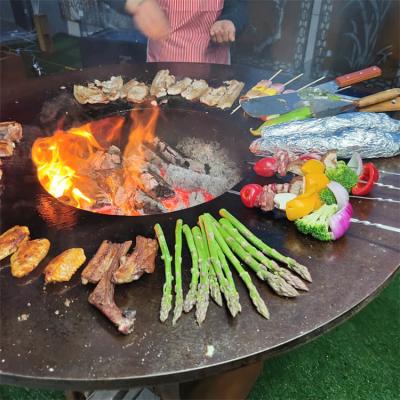 Chine 51 gril extérieur en acier de barbecue d'OEM 170KG de gril de BARBECUE de Corten de pouce à vendre