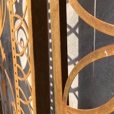 China 0.2cm Decorative Metal Garden Fence Panels ISO9001 Corten Steel Cutting for sale