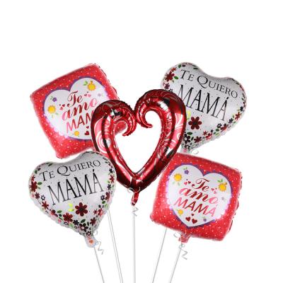 China new arrival 2021 party decoration 36 inch  happy mother's day foil balloons set of 5pcs for sale