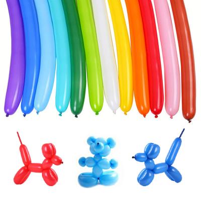 China kids party supplies birthday decoration wholesale plain pastel metallic colors  Magic animal modelling 260q latex long  Balloons for sale