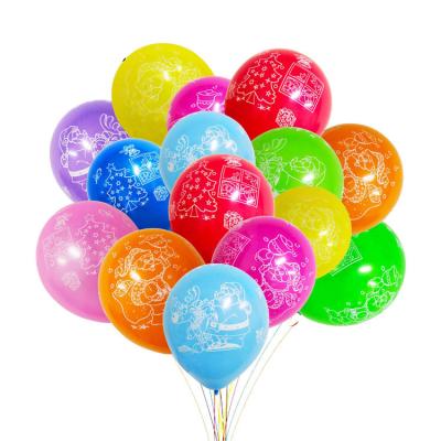 China Good price 12 inch different colors polka dot printing latex balloons for sale
