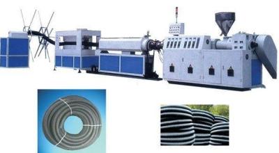 China PE Plastic Pipe Extrusion Line , Corrugated Optic Duct Cable Protection Sleeve Pipe Plastics Extruder for sale
