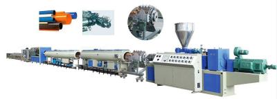 China Máquina plástica da extrusora do processo de manufatura da tubulação do Pvc com parafuso dobro à venda