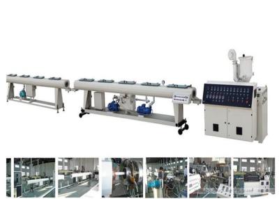 China Single Wall PE Corrugated Pipe Single Screw Extruder , Plastic Flexible Pipe Extrusion Machine for sale