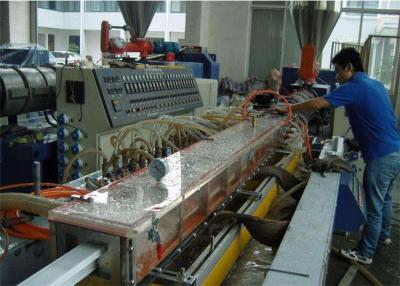 China Double Screw Plastic Profile Extrusion Line / Wpc Profile Extrusion Machine for sale