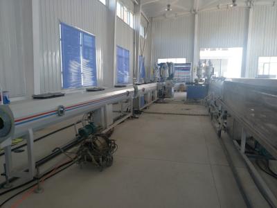 China PE PERT Plastic Pipe Extrusion Line With Saw Blade Cutting Pneumatic Controlled for sale