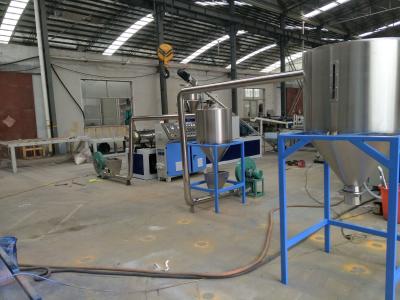 China Cadena de producción plástica reciclada del gránulo de las escamas con la etapa doble, máquina de granulación plástica de la protuberancia en venta