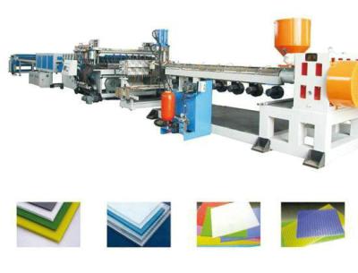 China PC Sunshine Plastic Board Extrusion Line , PC Hollow Board Plastic Machinery for sale