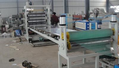 China Línea plástica de la protuberancia de la hoja, maquinaria gemela de la protuberancia del PVC del tornillo en venta