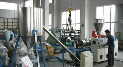 China PVC Hot Cutting Granulator Twin Screw Extruder , PVC Plastic Pellet Production Line for sale