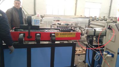 China Prestressed PP PVC Plastic Pipe Extrusion Line 80kg/H Gear Driven for sale