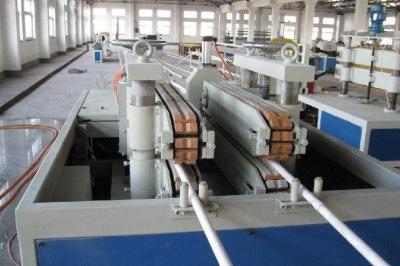 China PVC UPVC Double Pipe Plastic Extrusion Line / Machinery With Twin Screw for sale