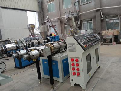 China UPVC CPVC Double Pipe Extrusion Line 50HZ PVC Double Screw Extruder for sale