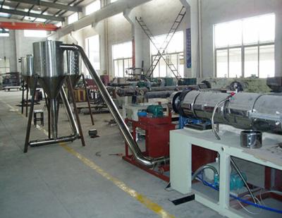 China PVC Double Screw Granulating Machine , Hot Cutting Pelletizing Extrusion Line for sale