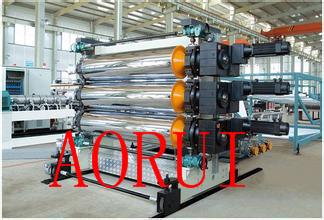 China Twin Screw PVC Plastic Sheet Extruder , Food Package Plastic Sheet Extrusion Machine for sale