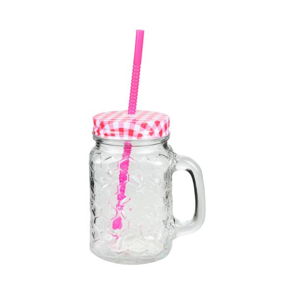 Quality Classic 450ML Glass Mason Jar Mugs Transparent For Drinks Cocktails for sale
