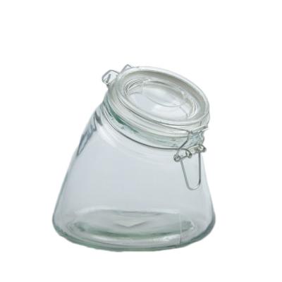 China 1200 ml frascos de vidro vazios com tampa de clip Metal Classic Tipo LFGB à venda