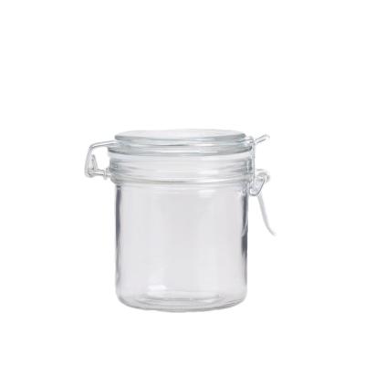 China Airtight Seal Empty Glass Jars 250ML Volume Storage Jars with Clip Lid for sale