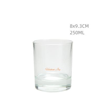 China 250ML Glass Votive Candle Holders Decoration Clear Tea Lights Candle Holders for sale