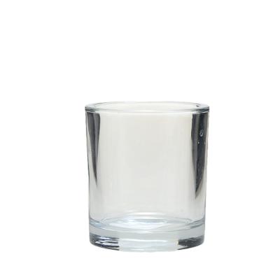 Cina Tenitori di candele in vetro robusto in ingrosso Tenitore di candele in vetro votivo 9OZ in vendita