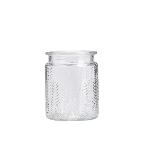 Quality Home Scented Glass Jar Candles 12OZ Small Candle Glass Holders Smooth for sale