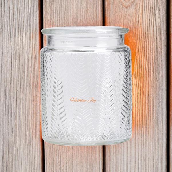 Quality Home Scented Glass Jar Candles 12OZ Small Candle Glass Holders Smooth for sale