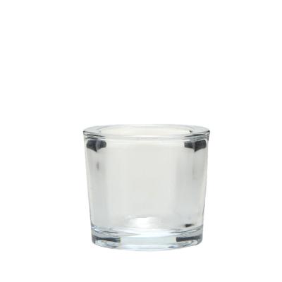 China Crystal Glass Birthday Candle Holders Clear Tea Light Candle In Glass Jar for sale